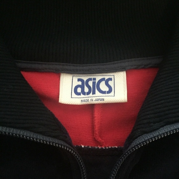 Asics Women USA Velour Track Jacket Cotton Full Zip Pockets Rib Knit Trim Medium - Picture 5 of 8